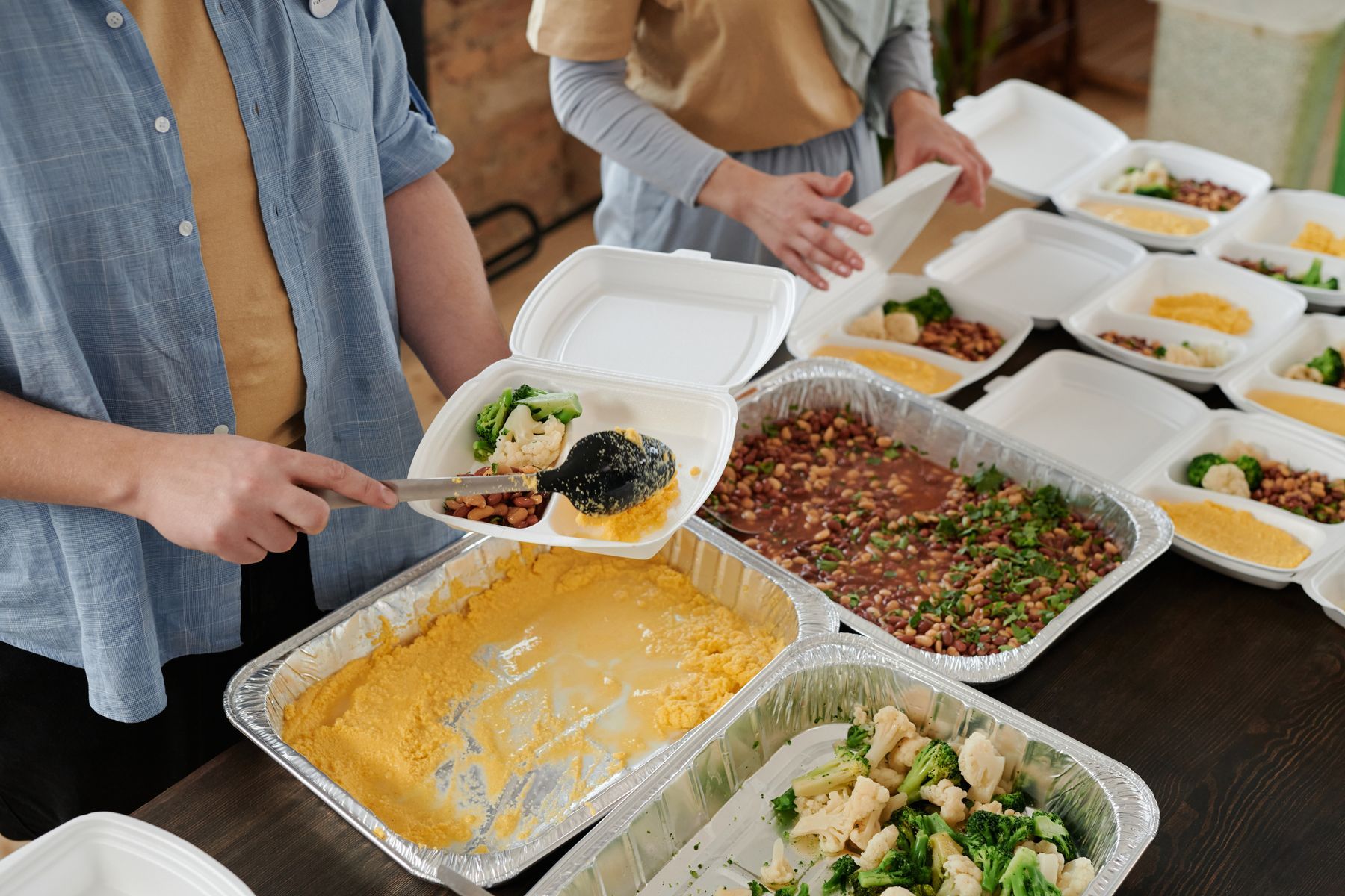 Meals being served